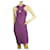 Herve Leger Purple Bandage Bodycon sans manches Mini longueur robe taille M Rayon Violet  ref.545336