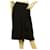 Max Mara Black Back Pleat Knee Length Wrap Skirt Size 46 Polyester  ref.545448