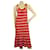 Sonia By Sonia Rykiel SONIA de SONIA RYKIEL 100% Vestido de verano de becerro con rayas rojas y rosas de punto de seda  ref.545591