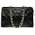 Superb Chanel Cabas handbag in black quilted leather, bi-color black and ecru plastic trim  ref.545737
