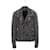 *BALMAIN Sequin Tweed Design Riders Jacket Silvery Cotton Polyester Polyamide  ref.546096