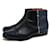 *BALENCIAGA side zip boots men's calf cowhide python Black Leather  ref.546112