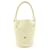 Hermès Herm��s Ivory Clemence Leather Mangeoire Rope Bucket Bag  ref.547002