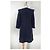 Tara Jarmon Kleid Dunkelblau aus Polyester Größe 36 Marineblau - Ansicht 4