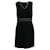 Diane Von Furstenberg Vestido Negro con Detalle Escote en V Poliéster  ref.547168