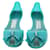 Salvatore Ferragamo Turquoise Jelly Flat Ballerinas Rubber  ref.547254