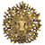 Chanel 2019 Broche AW con cabeza de león en metal dorado Metálico  ref.547338