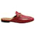 Gucci Ciabatte rosse con morsetto Rosso Pelle  ref.547342