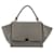 Céline Trapeze MM bag grey leather with croc embossed flap   ref.547402
