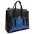 3.1 Phillip Lim Bolsa Pashli de couro com relevo preto e azul - vista 2