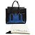 3.1 Phillip Lim Bolsa Pashli de couro com relevo preto e azul - vista 6