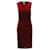 Diane Von Furstenberg Dark Red Pleated Bodycon Dress  ref.547716