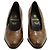 Bruno Magli Brown Leather Embossed Vintage Heels - view 3