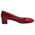 Salvatore Ferragamo Red Patent Leather "Ada" Block Low Heels  ref.548002