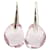 Swarovski Pendants d'oreilles en cristal rose Métal  ref.548045