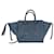 Céline Celine Phantom Luggage em azul-gris em couro granulado  ref.548306