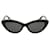 Stella Mc Cartney Óculos de sol de acetato com armação de olho de gato Preto  ref.548338