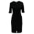 Diane Von Furstenberg Robe noire avec fermeture éclair invisible à l'avant Viscose Fibre de cellulose  ref.548501
