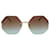 Stella Mc Cartney Oversized-Sonnenbrille aus Metall Braun  ref.548647