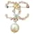 Chanel Spilla CC D'oro Metallo  ref.549383