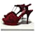 Yves Saint Laurent Sandals Tribute kitten heels Red Suede  ref.549640
