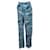NEW BALENCIAGA LONG PANTS 527828 Logo S 36 IN BLUE SILK NEW PANTS  ref.549681