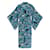 NEW BALENCIAGA LONG KIMONO DRESS 571271 Logo S 36 BLUE SILK NEW DRESS  ref.549695