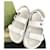 Sandales papa en cuir GG Gucci EU37 Blanc  ref.550522