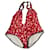Hermès HERMES Bañador de una pieza con motivos de amapolas T44 Muy buena condicion Roja Elastano Poliamida  ref.550635