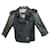 Talla de chaqueta de lona y cuero de Burberry 34 Negro Algodón  ref.551451