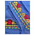 Sciarpa Philippe Model in Mussola di Seta Blu con Ricami Rosso Multicolore Giallo - vista 5