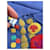 Sciarpa Philippe Model in Mussola di Seta Blu con Ricami Rosso Multicolore Giallo - vista 6