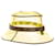 Sombrero Louis Vuitton Superb and Rare/Bob bimaterial en vinilo amarillo transparente Monogram y lona Monogram  ref.552213