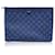 Louis Vuitton Pochette Discovery in pelle con monogramma Shadow Blu  ref.552296