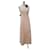 Autre Marque Sorelle Fontana vestido longo vintage Areia Fora de branco Seda Algodão Cetim  ref.552848