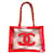 Chanel 1995 Transparent Patent Leather CC Bag / Shopping Tote by Karl Lagerfeld Red  ref.552904