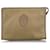 Yves Saint Laurent YSL Brown Canvas Clutch Bag Beige Leather Cloth Pony-style calfskin Cloth  ref.553224