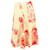 Stella Mc Cartney Stella McCartney Jupe mi-longue trapèze à imprimé fleuri en soie blanche Écru  ref.553354