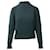 Céline Celine Knitted Turtleneck Sweater in Teal Wool Green  ref.553388