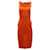 Vestido tubo con escote cuadrado en lana naranja de Michael Kors  ref.553391