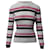 Maje Stripe Long Sleeves Ribbed Top in White Cotton  ref.553431
