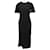 Jil Sander Short Sleeved Midi Dress with Diamond Panel in Black Acetate Cellulose fibre  ref.553457