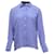 Sandro Paris Doryn Camisa com estampa de monograma em seda azul  ref.553506