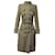 Burberry Trench-coat ajusté à chevrons en laine marron  ref.553508