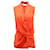 Blusa con sobrepelliz de Helmut Lang en seda naranja Roja  ref.553524