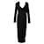 Roland Mouret Lace Back Detail Long Draped Gown in Black Viscose Cellulose fibre  ref.553567