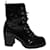 Stuart Weitzman Ankle Boots com cadarço em verniz preto Couro Couro envernizado  ref.553577