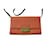 Bolsa Clutch de pele de avestruz com relevo Michael Kors em couro laranja  ref.553579