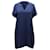 Diane von Furstenberg Kora Vestido Túnica em Acetato Azul Fibra de celulose  ref.553589