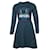 Kenzo robe sweat à manches longues brodée motif upperr en coton bleu sarcelle Vert  ref.553590